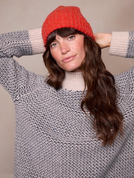 Celtic & Co. Pure Wool Brushed Beanie Hat, Coral - view 2, Coral