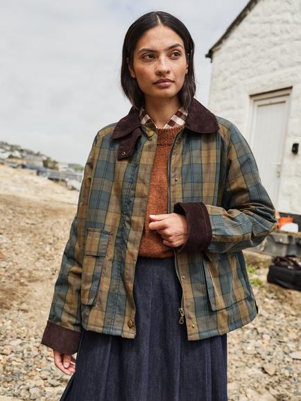 Celtic & Co. Wax Country Jacket, Check - view 2, Check