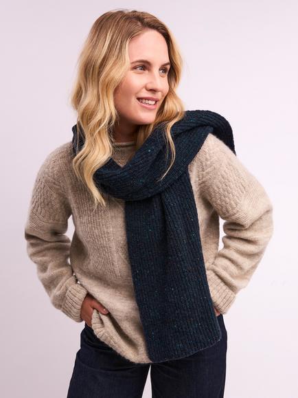 Celtic & Co. Donegal Wool Scarf, Dark Navy, Dark Navy