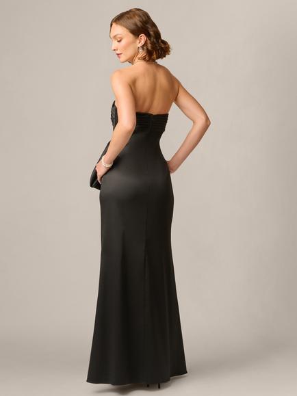Adrianna Papell Aidan Mattox Stretch Mikado Maxi Dress, Black - view 2, Black