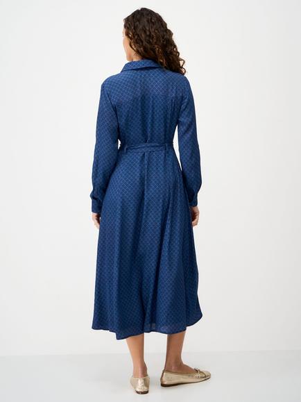 Crew Clothing Sadie Long-Sleeve Shirt Dress, Navy Blue - view 2, Navy Blue