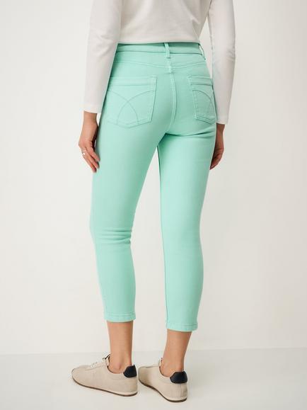 Crew Clothing Slim Fit Cropped Jeans - view 2, Turquoise Blue