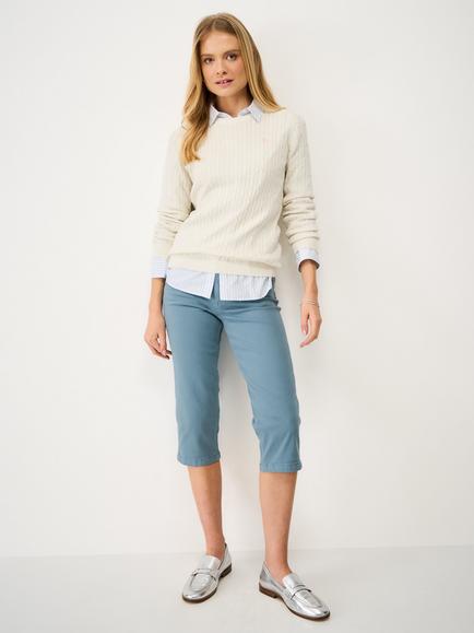 Crew Clothing Mia Cropped Jeans, Denim Blue