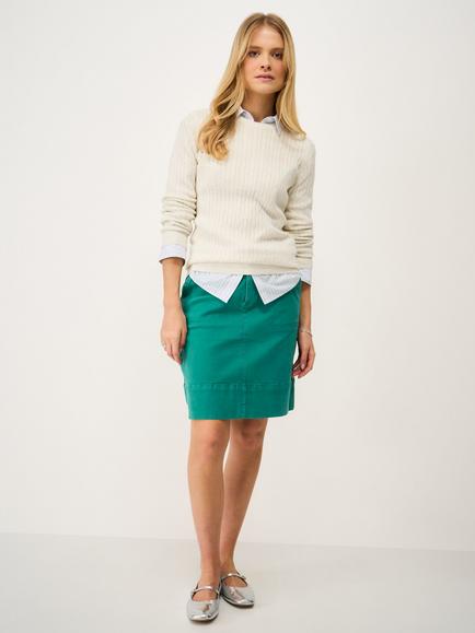 Crew Clothing Analee Denim Skirt, Dark Green