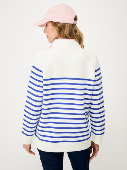 Crew Clothing Half Zip Sweatshirt - view 2, Blue Multi