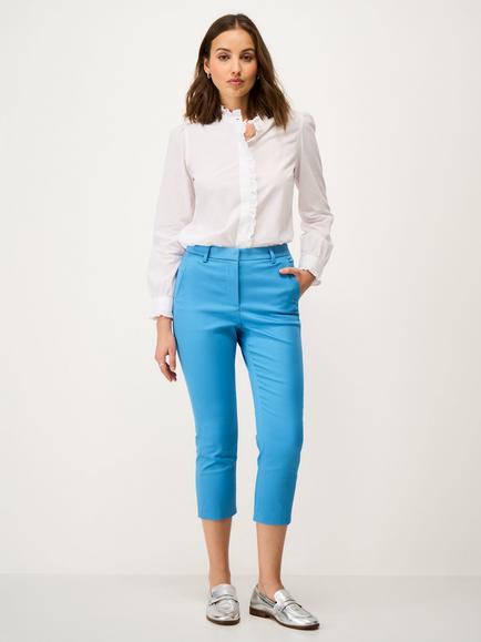 Crew Clothing Smart Cropped Chino Trousers, Chambray Blue