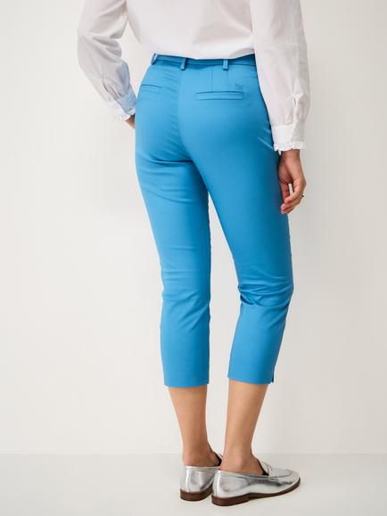 Crew Clothing Smart Cropped Chino Trousers - view 2, Chambray Blue
