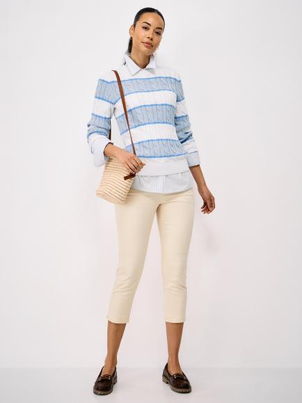 Crew Clothing Smart Cropped Chino Trousers, Sand