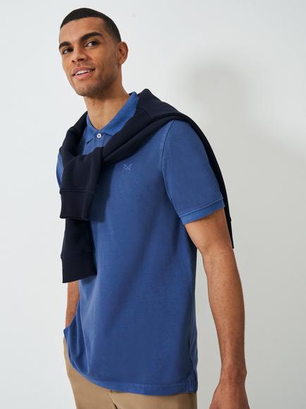 Crew Clothing Cotton Piqué Polo Shirt, Dark Blue, Dark Blue