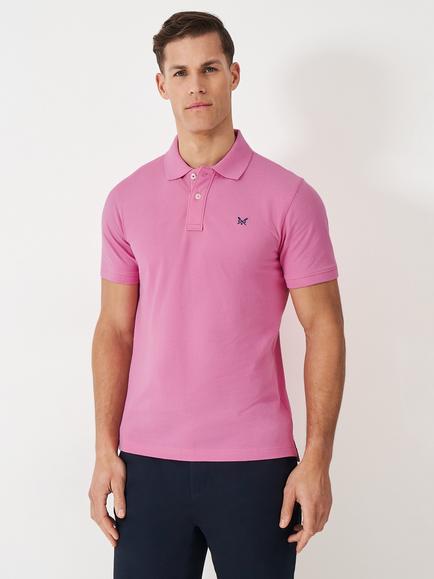 Crew Clothing Cotton Piqué Polo Shirt, Bright Pink, Bright Pink