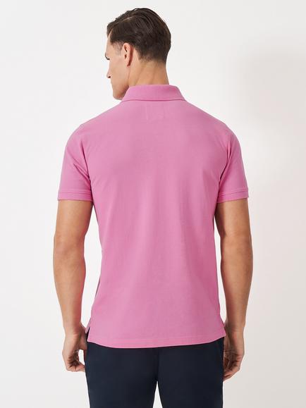 Crew Clothing Cotton Piqué Polo Shirt, Bright Pink - view 2, Bright Pink