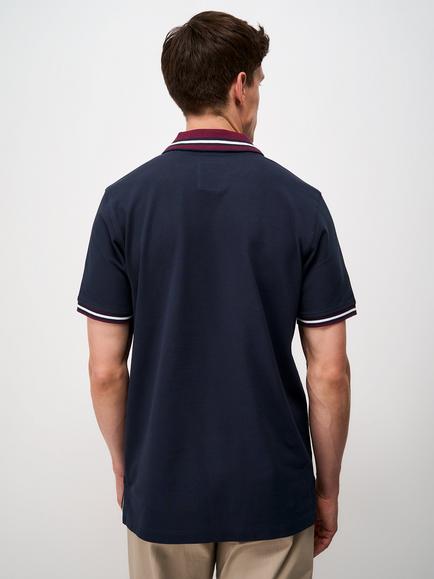 Crew Clothing Piqué Polo Shirt, Navy Blue - view 2, Navy Blue