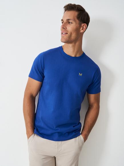 Crew Clothing Crew Neck Cotton T-Shirt, Royal Blue