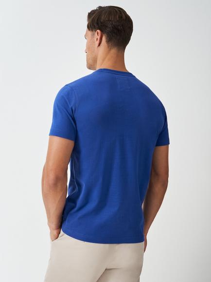 Crew Clothing Crew Neck Cotton T-Shirt - view 2, Royal Blue