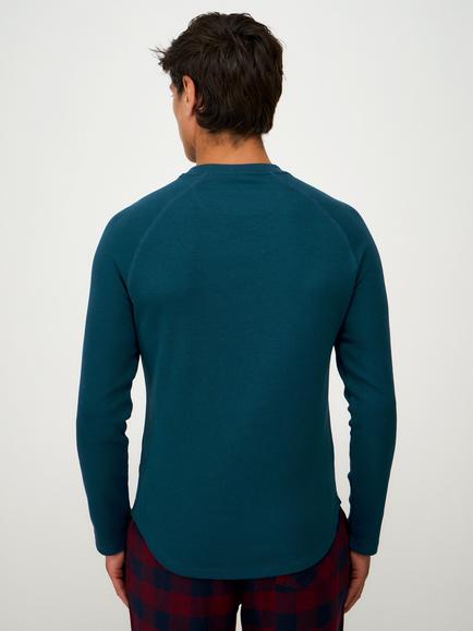 Crew Clothing Waffle Jersey Pyjama Set - view 2, Navy Blue