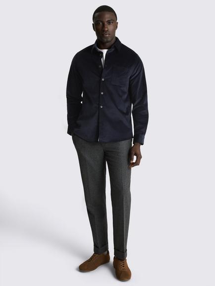 Moss Cotton Rich Corduroy Overshirt - view 2, Dark Navy