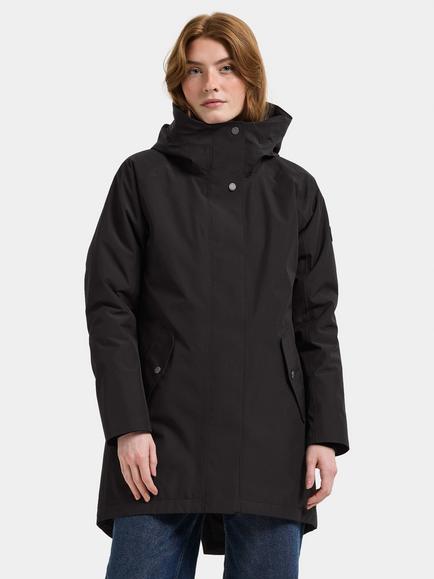 Didriksons Alana Wind and Waterproof Parka Coat, Black