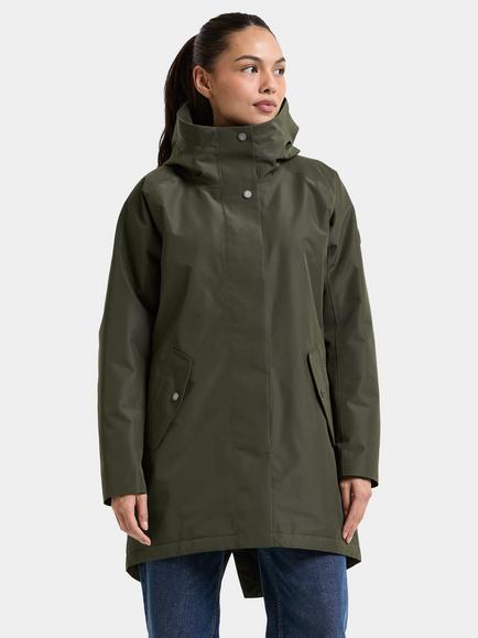 Didriksons Alana Wind and Waterproof Parka Coat, Deep Green