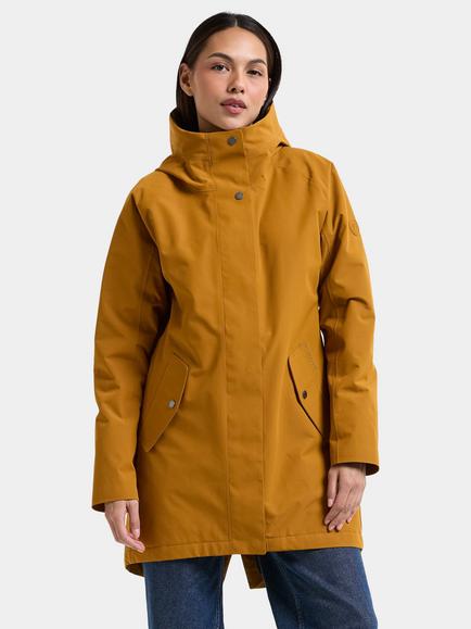 Didriksons Alana Waterproof & Windproof Padded Parka Coat, Spice Brown