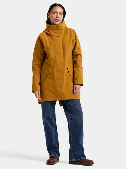 Didriksons Alana Waterproof & Windproof Padded Parka Coat - view 2, Spice Brown