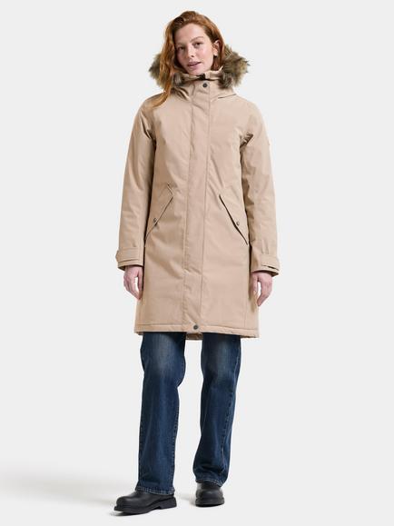 Didriksons Erna Wind and Waterproof Parka Coat - view 2, Beige
