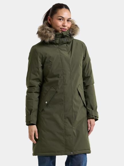 Didriksons Erna Wind and Waterproof Parka Coat, Deep Green