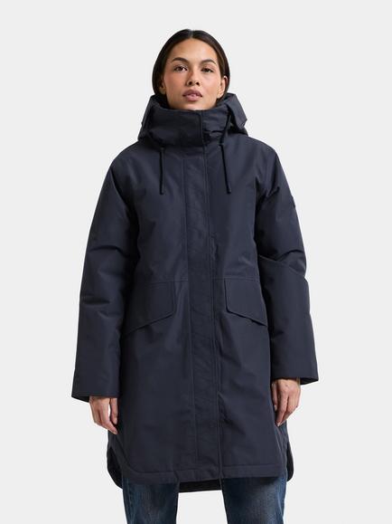 Didriksons Lilian Water and Windproof Parka Jacket, Dark Night Blue