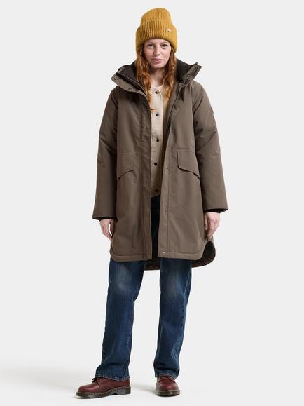 Didriksons Lilian Waterproof & Windproof Padded Parka - view 2, Mocha Brown