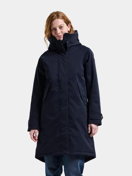 Didriksons Luna Wind and Waterproof Parka Jacket, Dark Night Blue