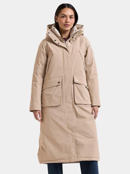 Didriksons Melody Long Parka Coat, Beige