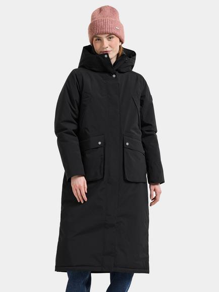 Didriksons Melody Long Parka Coat, Black