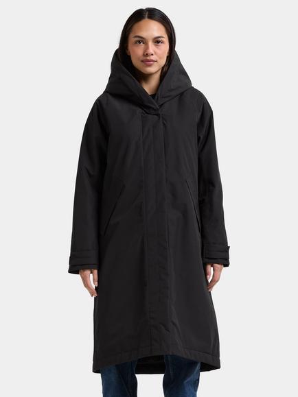Didriksons Noelia Long Wind and Waterproof Parka Jacket, Black