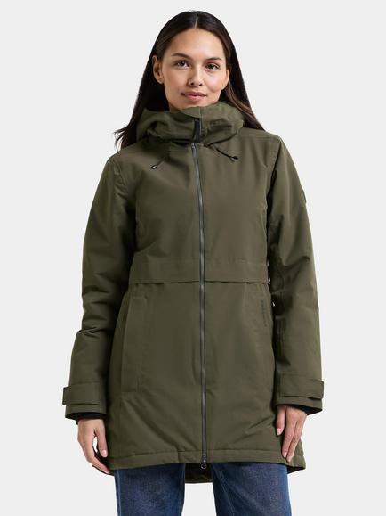 Didriksons Tiril Wind and Waterproof Parka Coat, Deep Green