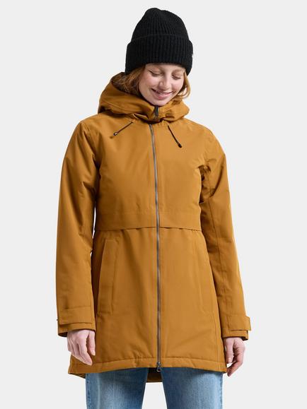 Didriksons Tiril Waterproof & Windproof Padded Parka, Spice Brown