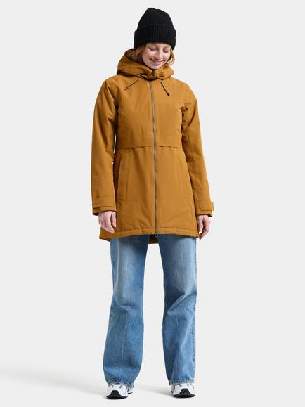 Didriksons Tiril Waterproof & Windproof Padded Parka - view 2, Spice Brown