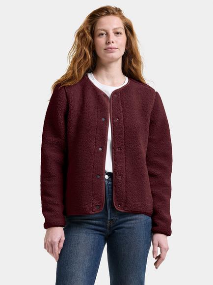 Didriksons Selma Pile Fleece Jacket, Old Rust