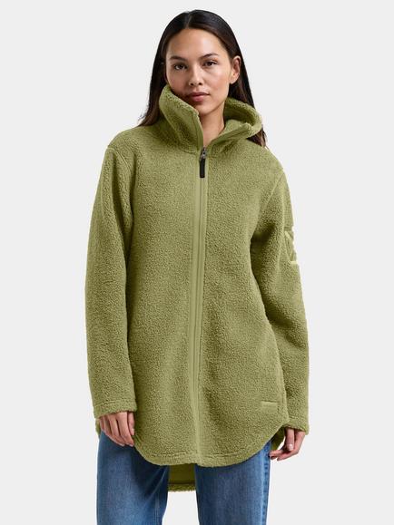 Didriksons Umi I Full-Zip Pile Jacket, Olive Green