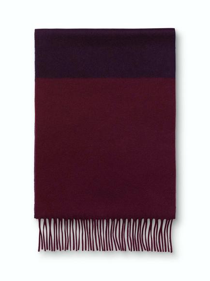 Charles Tyrwhitt Pure Cashmere Scarf, Navy & Red - view 2, Navy & Red