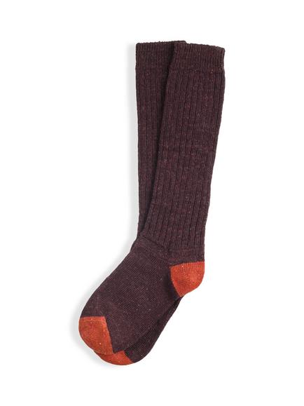 Celtic & Co. Donegal Merino Wool Rich with Cashmere Boot Socks, Damson
