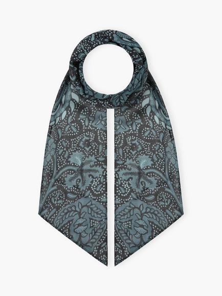 Brora Floral Silk Neck Tie, Slate, Slate
