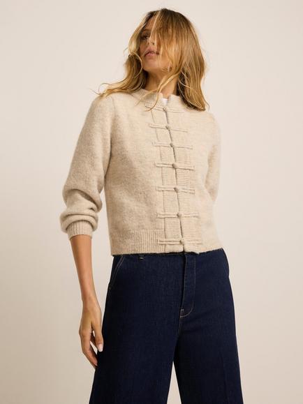 Mint Velvet Military Cardigan, Natural, Natural