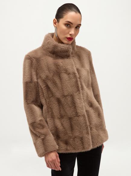 Hobbs Andrea Faux Fur Coat, Beige, Beige