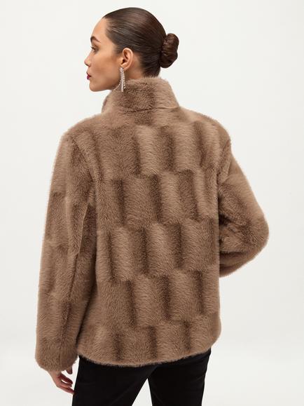 Hobbs Andrea Faux Fur Coat, Beige - view 2, Beige