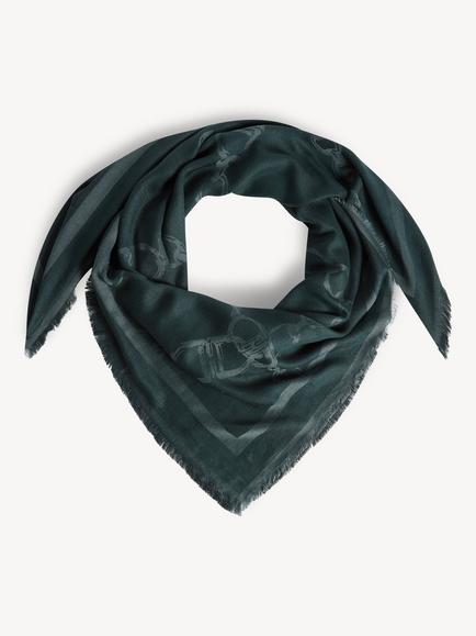 Hobbs Mora Chain Print Scarf, Green, Green