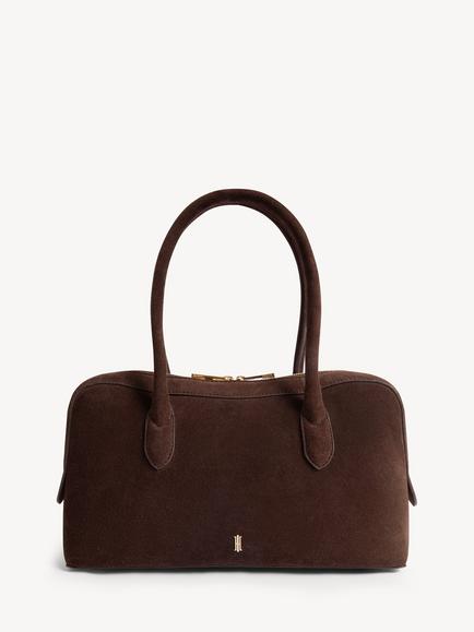 Hobbs Florence Suede Bowling Bag, Brown, Brown