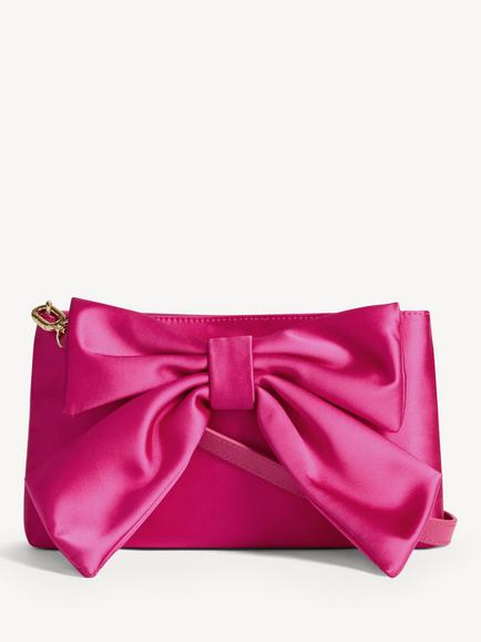 Hobbs Maisey Bow Clutch Bag, Pink, Pink
