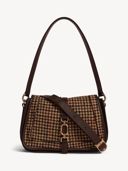 Hobbs Wren Tweed Shoulder Bag, Brown, Brown