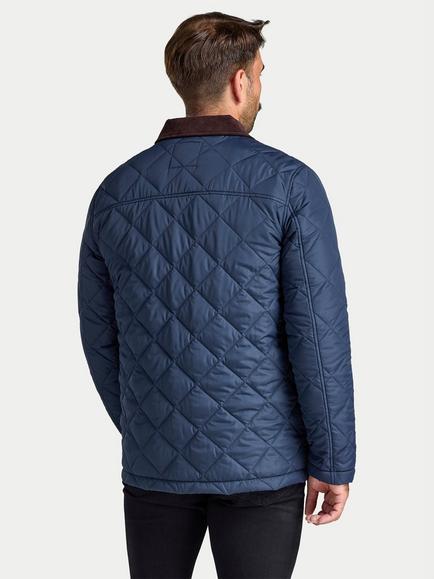 Raging Bull Cord Collar Quilted Jacket, Navy - view 2, Navy
