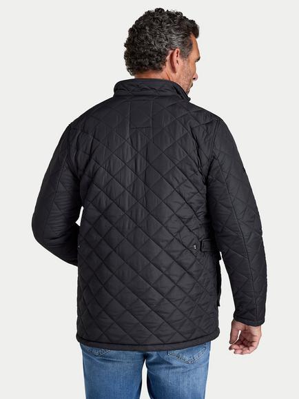 Raging Bull Cord Collar Quilted Jacket, Black - view 2, Black
