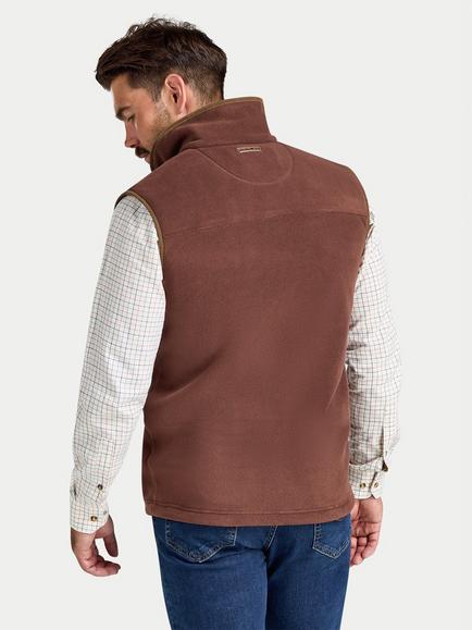 Raging Bull Fleece Gilet, Chocolate - view 2, Chocolate